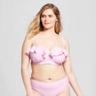 Plus Size Women's Plus Ruffle Underwire Bikini Top - Xhilaration Lavender