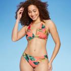 Women's Elongated Triangle Halter Bikini Top - Kona Sol Coral