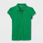 Girls' Interlock Uniform Polo Shirt - Cat & Jack Green