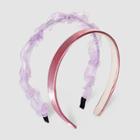 Satin Headband Set 2pc - A New Day Assorted Pink