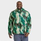 Men's Big & Tall Camo Print Packable Jacket - All In Motion Green