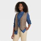 Houston White Adult Suit Vest - Brown Xxs/xs