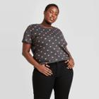Fifth Sun Women's Plus Size Pumpkin Halloween Short Sleeve Graphic T-shirt - Charcoal Heather