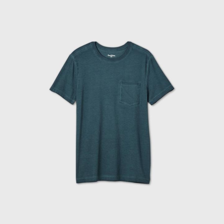 Men's Standard Fit Short Sleeve Crew Neck T-shirt - Goodfellow & Co Green