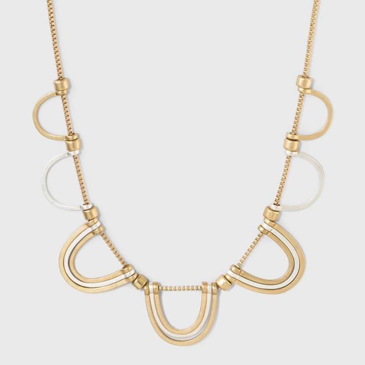 Target Multi Row Movable U Bar Frontal Necklace - Universal Thread, Women's,