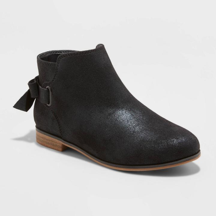 Girls' Norma Zipper Slip-on Chelsea Boots - Cat & Jack Black