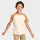 Boys' Short Sleeve Raglan T-shirt - Cat & Jack Brown