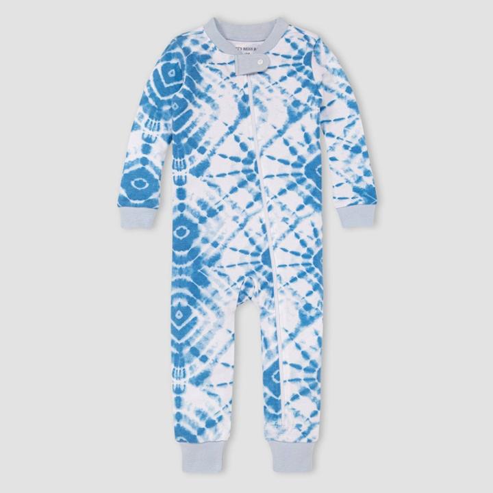 Burt's Bees Baby Baby Boys' Diamond Printed Tie-dye Footless Pajama Jumpsuit - 12m, One Color