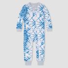 Burt's Bees Baby Baby Boys' Diamond Printed Tie-dye Footless Pajama Jumpsuit - 12m, One Color