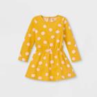 Toddler Girls' 'apple' Long Sleeve Dress - Just One You Made By Carter's Gold