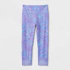 Girls' Performance Cropped Leggings - All In Motion Vibrant Purple