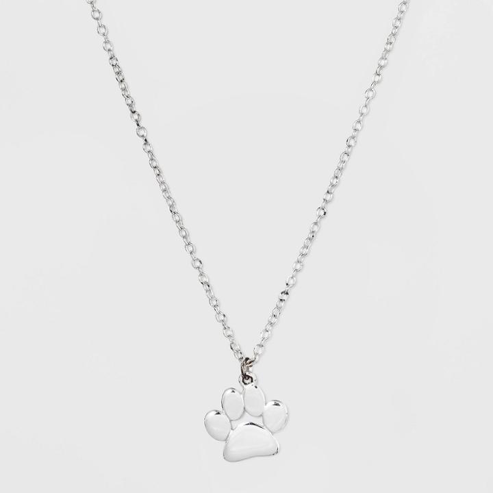 Target Sterling Silver Dog Paw Necklace -
