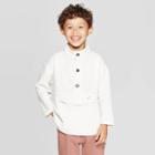 Toddler Boys' Henley Pullover Sweatshirt - Art Class Ivory 4t, Boy's, White