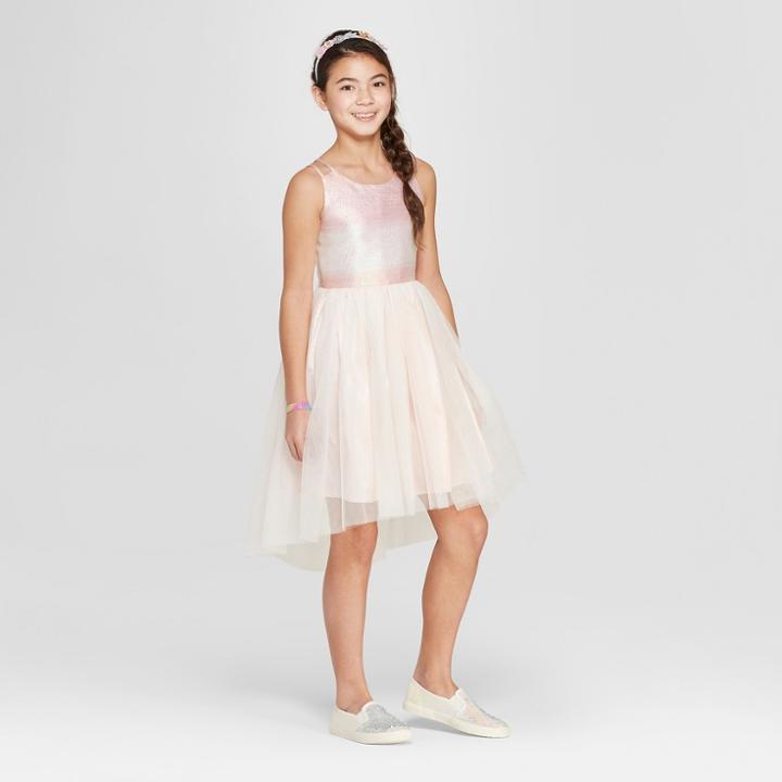 Plus Size Girls' Hi-lo A Line Dress - Cat & Jack Light Pink