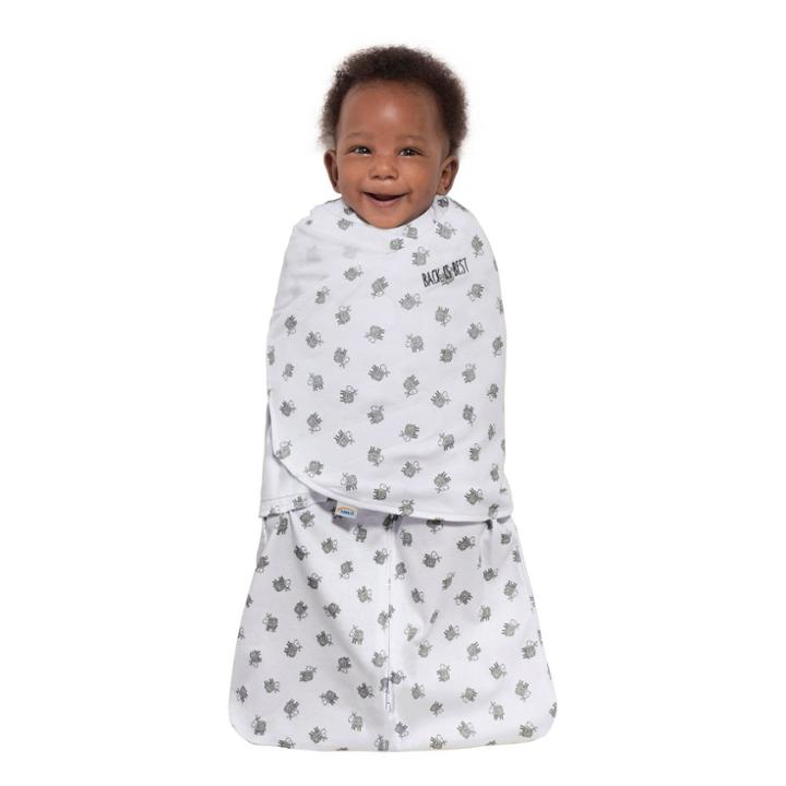 Halo Innovations Sleepsack 100% Cotton Swaddle Wrap Lamb Scribble - White Newborn