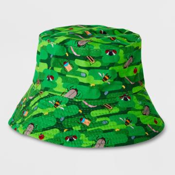 Bug Camo Gardening Sun Hat Green One Size - Kid Made Modern, Kids Unisex