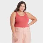 Women's Slim Fit Tank Top - A New Day Dark Pink