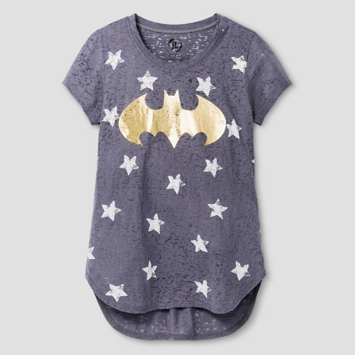 Dc Comics Girls' Batgirl T-shirt Charcoal Heather