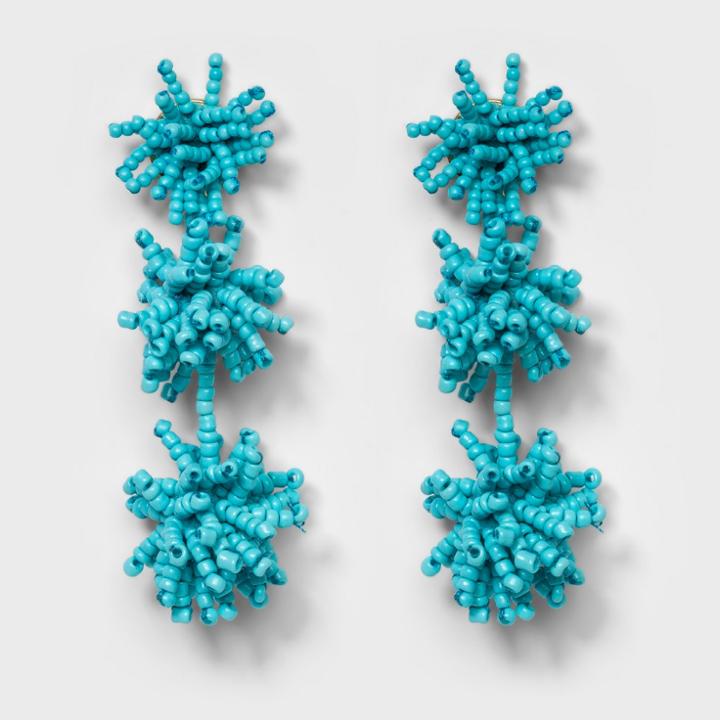 Sugarfix By Baublebar Beaded Ball Drop Earrings - Turquoise