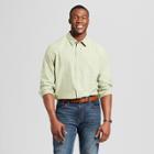 Men's Tall Standard Fit Cotton Slub Solid Long Sleeve Button-down Shirt - Goodfellow & Co