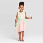 Toddler Girls' Tank Top Kitty Tutu Dress - Cat & Jack Pink 12m, Toddler Girl's