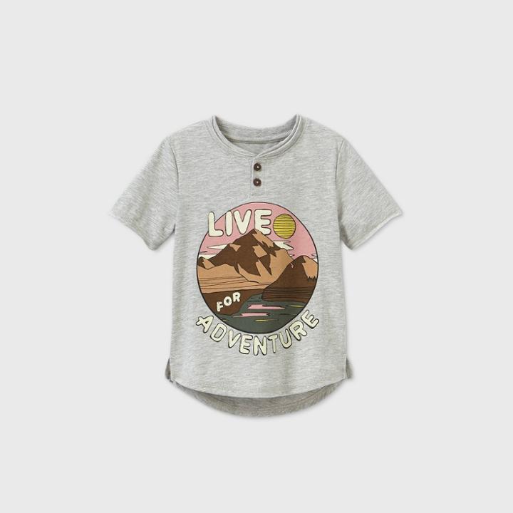 Toddler Boys' Short Sleeve Adventure Henley T-shirt - Art Class
