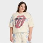 The Rolling Stones Women's Rolling Stones Plus Size Americana Short Sleeve Graphic T-shirt - Off-white