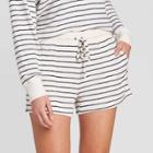 Women's Striped Perfectly Cozy Lounge Pajama Shorts - Stars Above Oatmeal