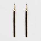 Linear Post With Inlay Beads Earrings - A New Day Black