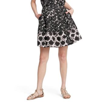 Women's Shibori Print Mid-rise Button-front A-line Mini Skirt - Thakoon For Target Black/white 2, Women's, Black White
