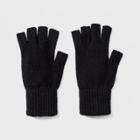 Men's Repreve Fingerless Gloves - Goodfellow & Co Black