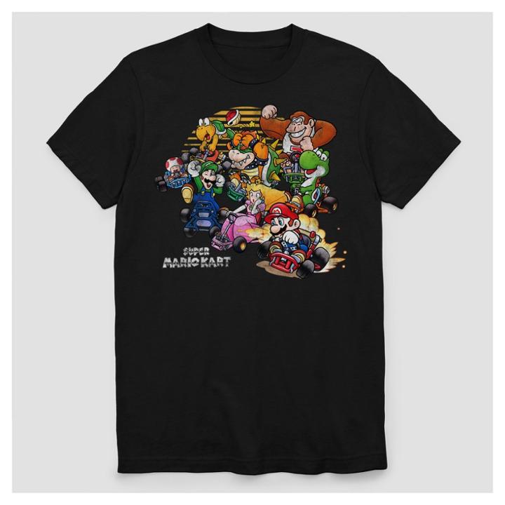 Men's Nintendo Short Sleeve Graphic T-shirt Black