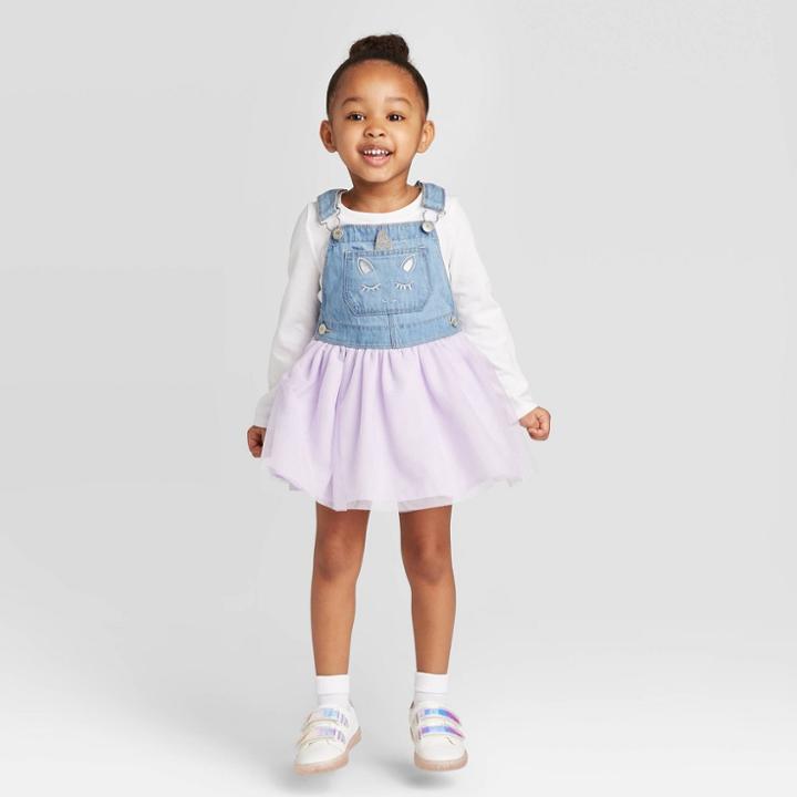 Oshkosh B'gosh Toddler Girls' Unicorn Dress - Purple 12m, Toddler Girl's
