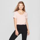 Target Women's Any Day Short Sleeve Shine V-neck T-shirt - A New Day Pink/gold