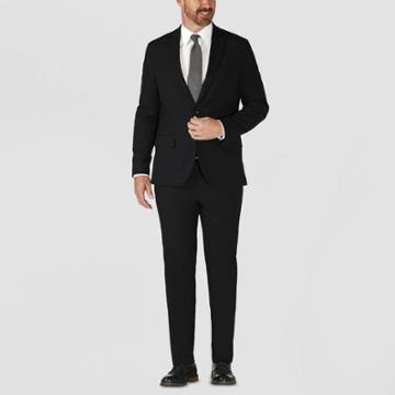 Haggar H26 Men's Tailored Fit Premium Stretch Suit Jacket - Black