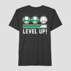 Nintendo Boys' Super Mario Level Up Short Sleeve T-shirt - Charcoal Heather -