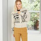 Women's Fairies Print Cardigan - Who What Wear Beige