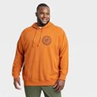 Men's Big & Tall Printed French Terry Fleece Hoodie - Goodfellow & Co Dark Orange