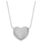 Distributed By Target Women's Heart Pendant In Sterling Silver On Beaded Chain -silver