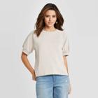 Women's Short Sleeve Crewneck Sweatshirt - Universal Thread Cream Xs, Women's, Ivory