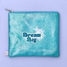 Glitter Makeup Bag Dream Big - More Than Magic Blue, Blue Glitter