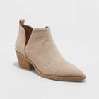 Women's Cari Wide Width Cut Out Ankle Bootie - Universal Thread Taupe