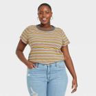 Women's Plus Size Striped Short Sleeve T-shirt - Universal Thread 3x,