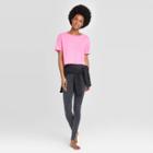 Women's Cropped Lounge T-shirt - Colsie Pink
