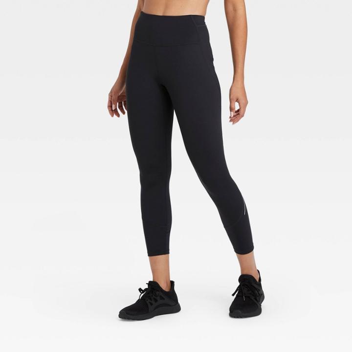 Women's Sleek High-rise Run 7/8 Leggings 25 - All In Motion Black S, Women's,