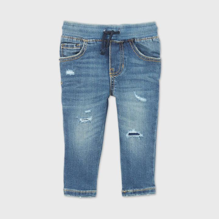 Toddler Boys' Skinny Fit Jeans - Cat & Jack Dark Blue