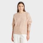 Women's Crewneck Pullover Sweater - A New Day Peach