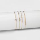 Sugarfix By Baublebar Delicate Bracelet Set Of Four - Clear, Women's