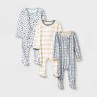 Baby 3pk Dotted Sleep N' Play - Cloud Island Yellow/gray/white