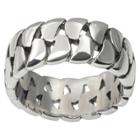 Men's Daxx Stainless Steel Pattern Band - Silver